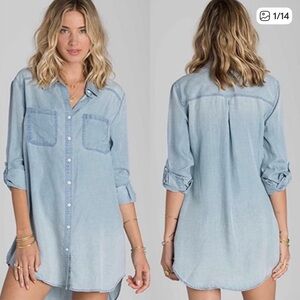 Billabong Light Blue Denim Shirt Dress